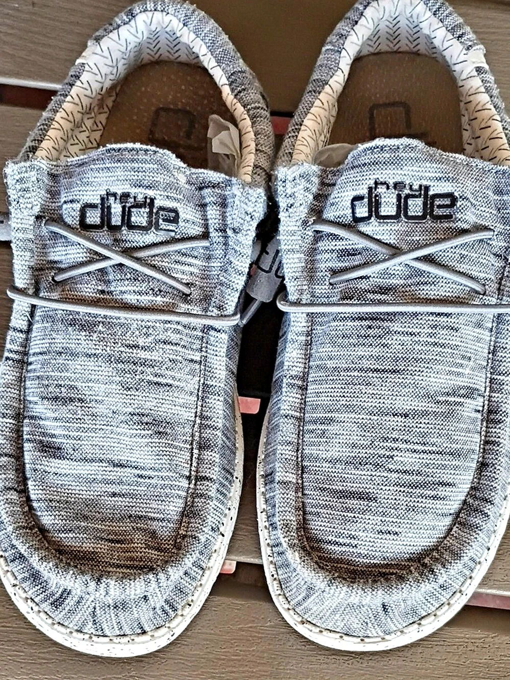 Hey Dude Wendy Funk Mono Gray & White Boat Shoes